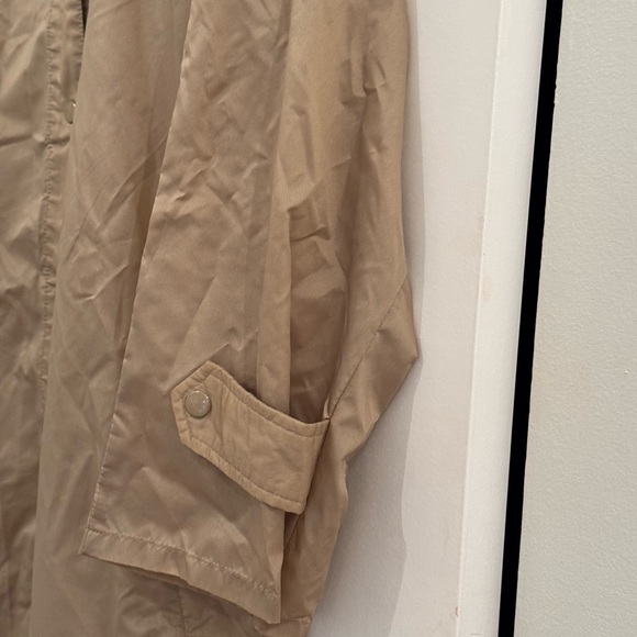 Aqua Sheen Tan Sheer medium Women’s Raincoat for Dresses 
Lightweight Long. - Picture 3 of 4